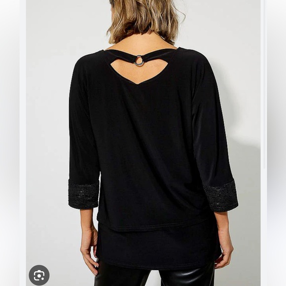Joseph Ribkoff Patch Detail Tunic Top Blouse - Picture 2 of 10